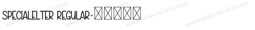 SpecialElter Regular字体转换